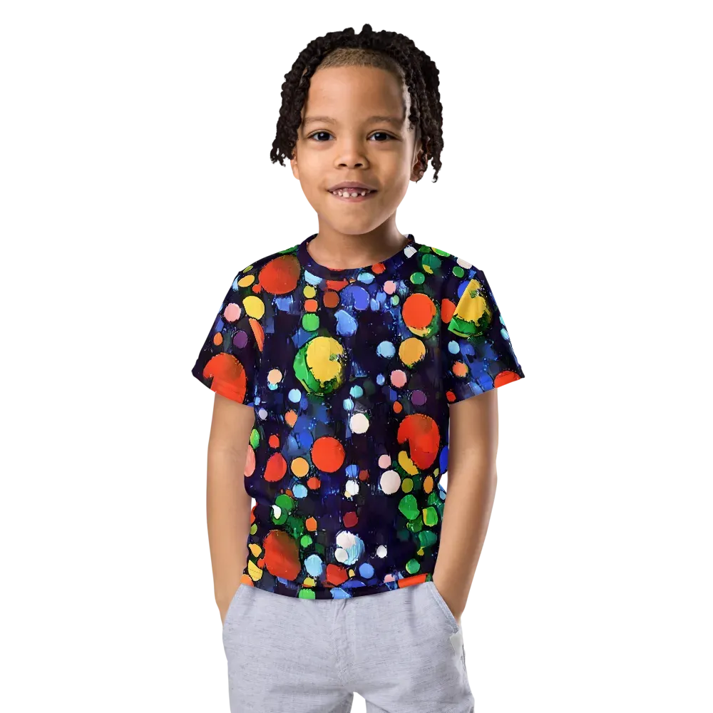Painted Planetarium on Kids Crew Neck T-Shirt — Front