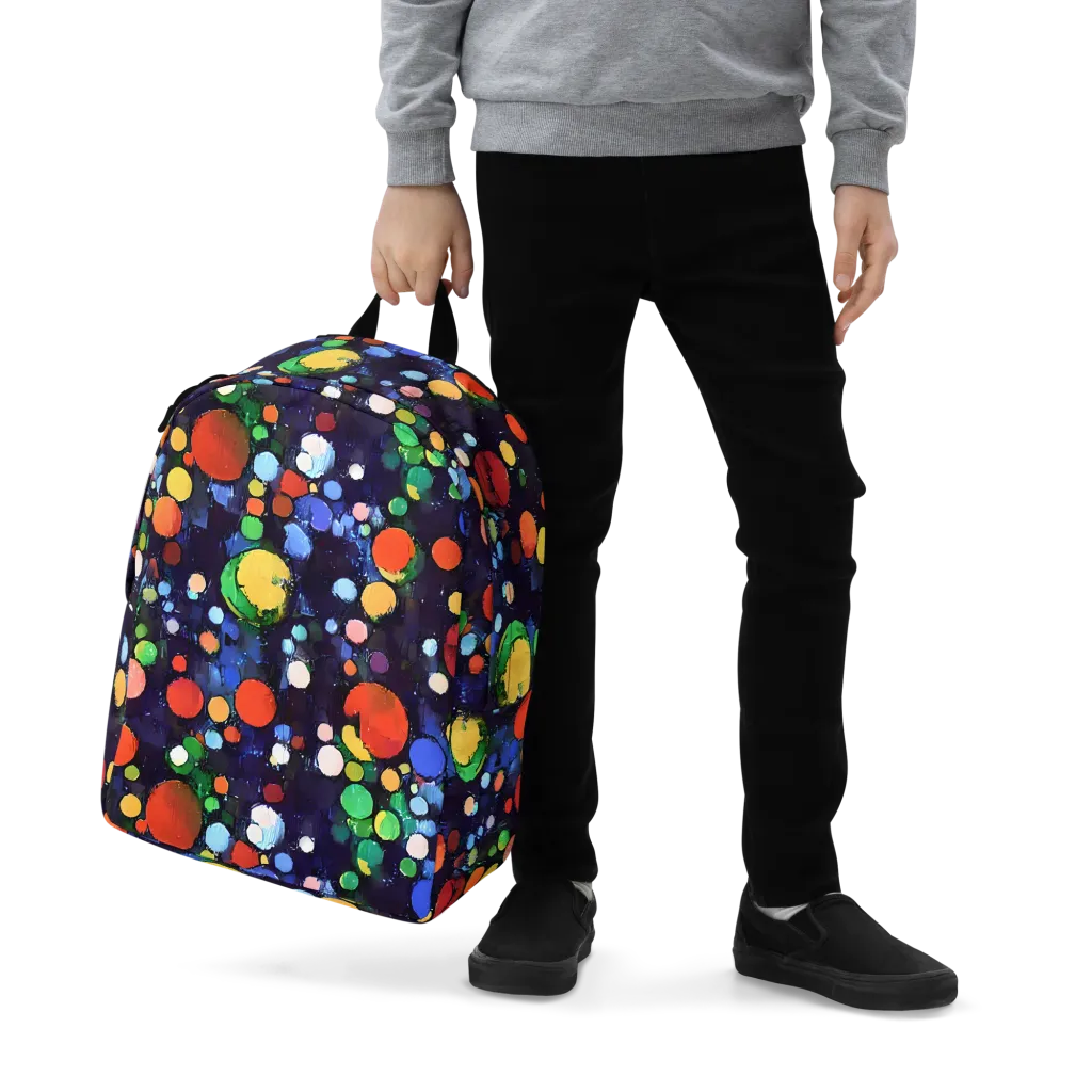 Painted Planetarium on Minimalist Backpack — Zoomed-in