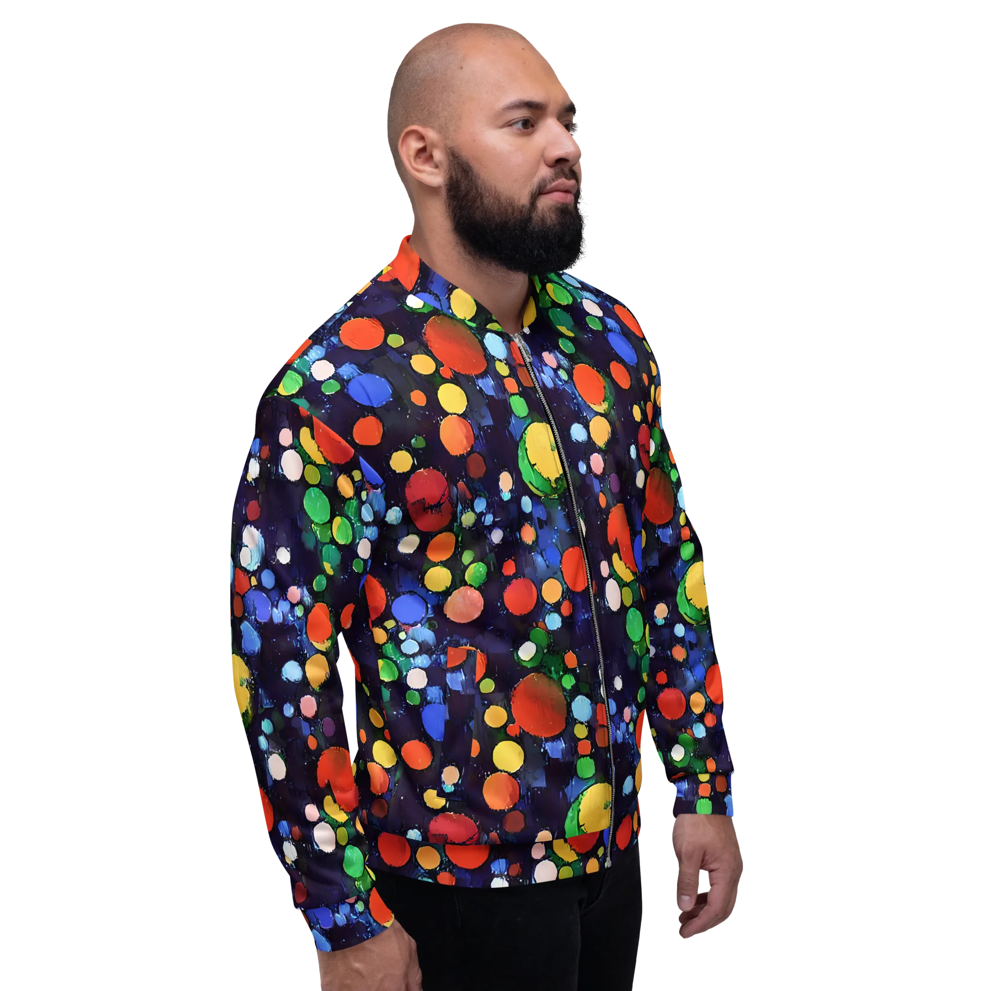 Painted Planetarium on Bomber Jacket — Right