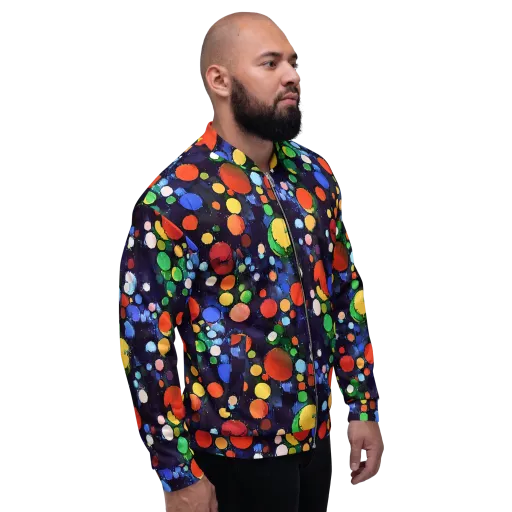 Painted Planetarium on a Bomber Jacket
