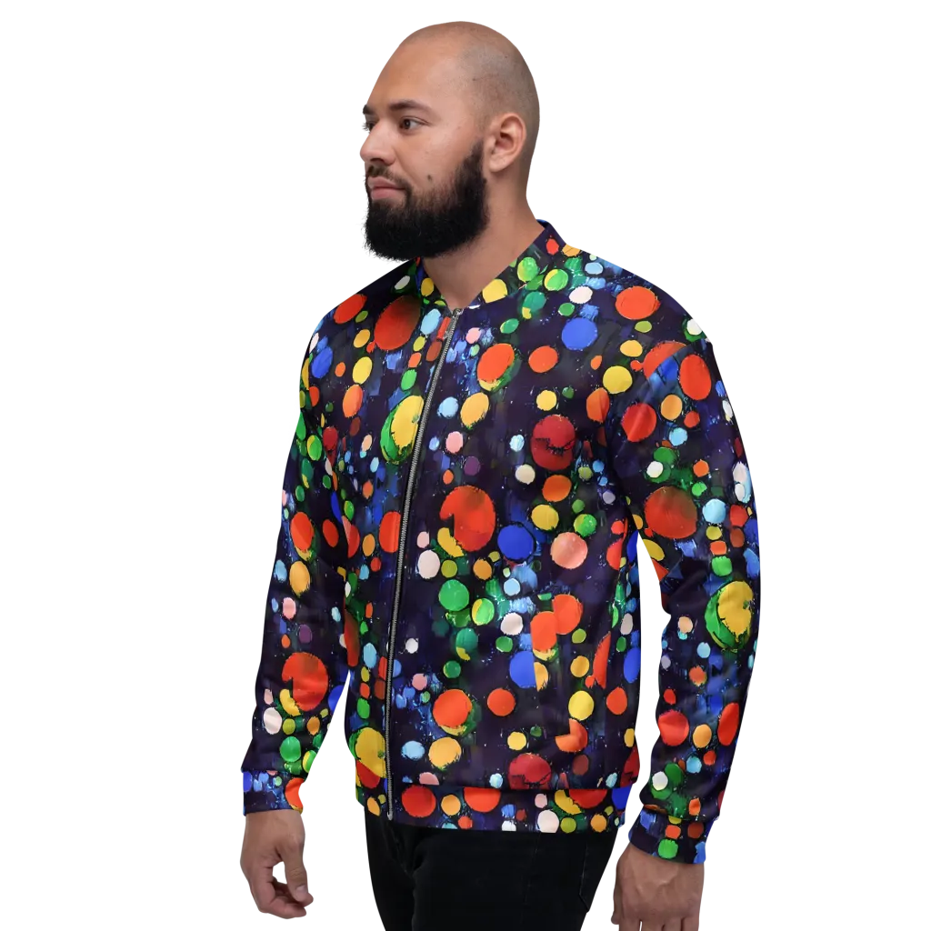 Painted Planetarium on Bomber Jacket — Left