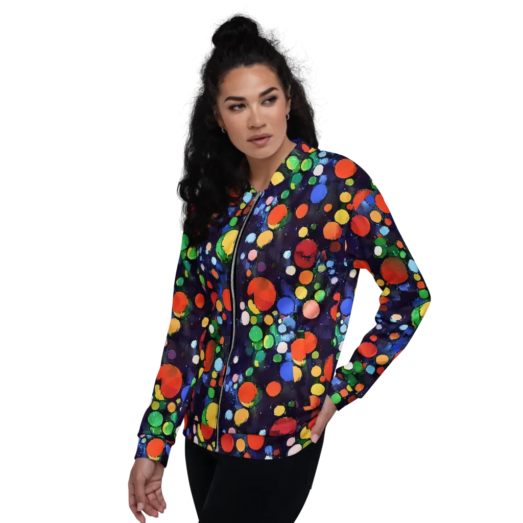 Painted Planetarium on Bomber Jacket — Left