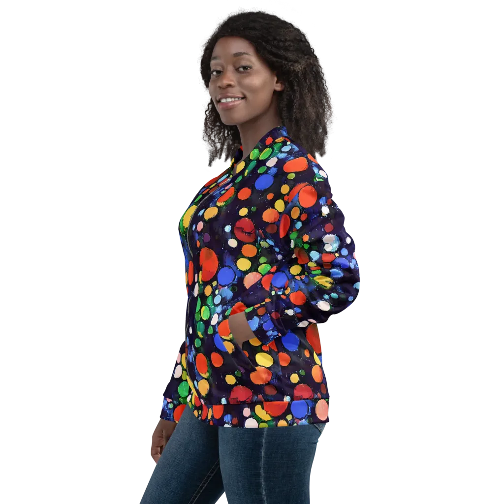 Painted Planetarium on Bomber Jacket — Left