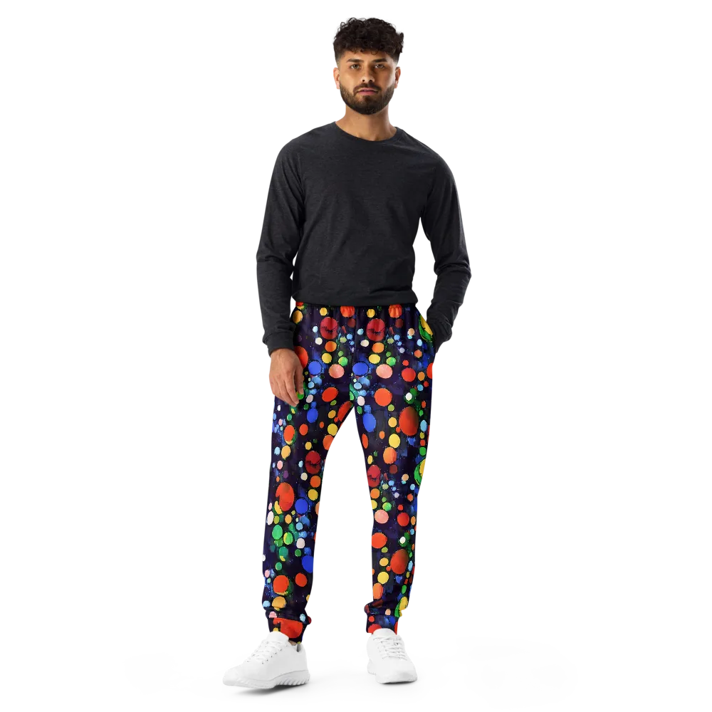 Painted Planetarium on Men's Joggers — Front