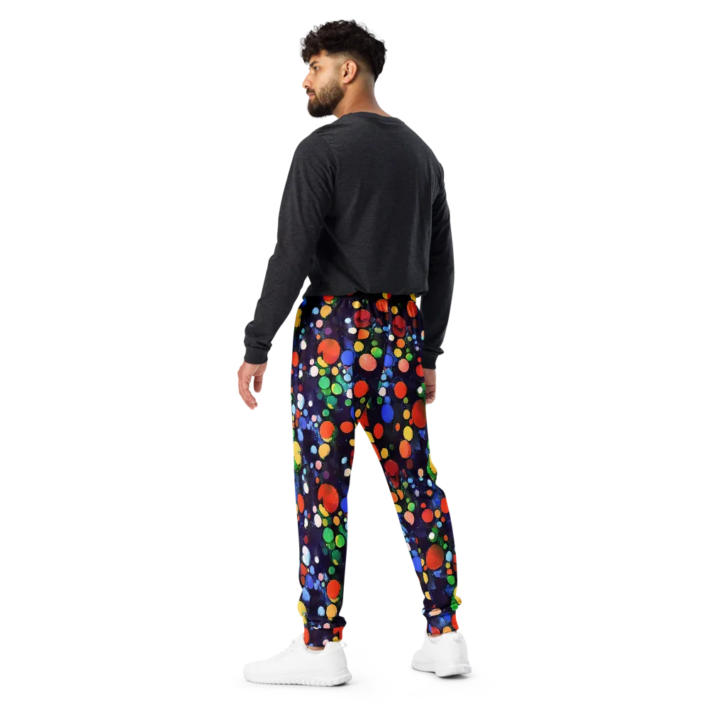Painted Planetarium on Men's Joggers — Back