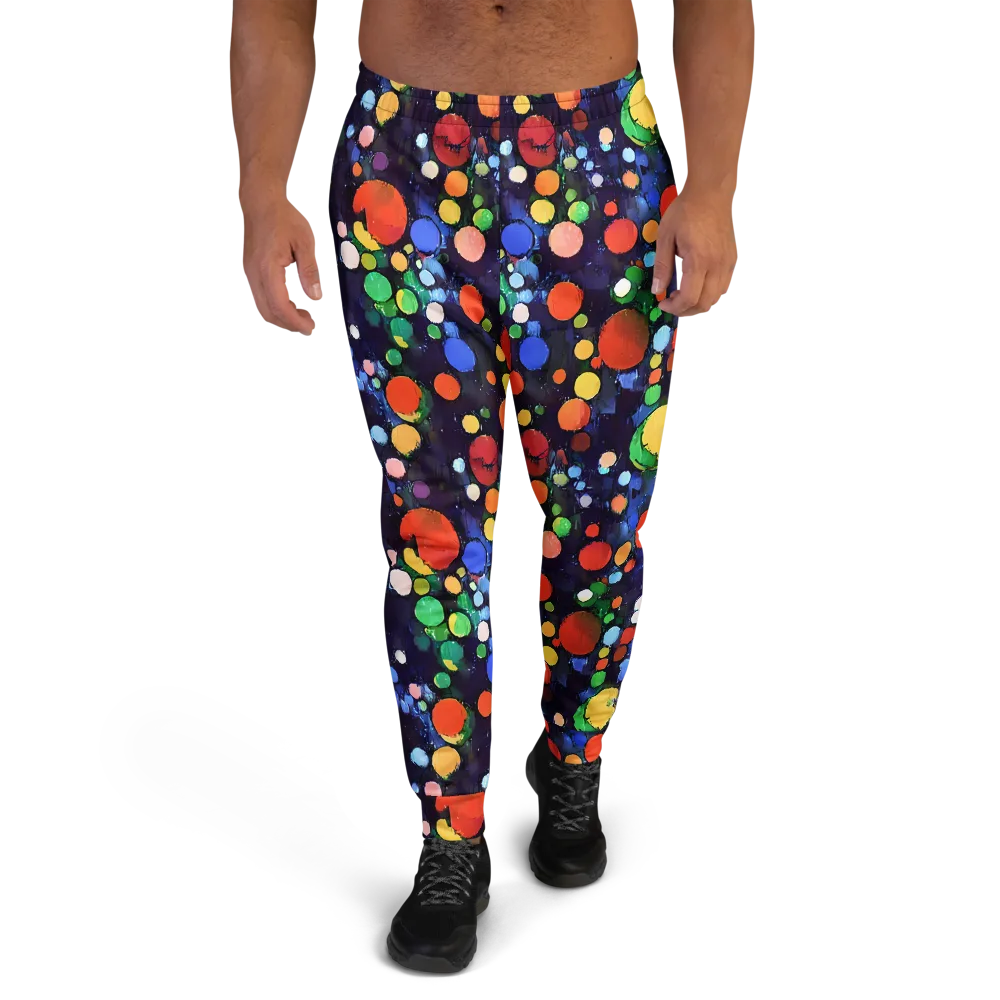 Painted Planetarium on Men's Joggers — Front