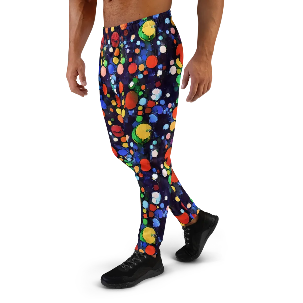 Painted Planetarium on Men's Joggers — Left