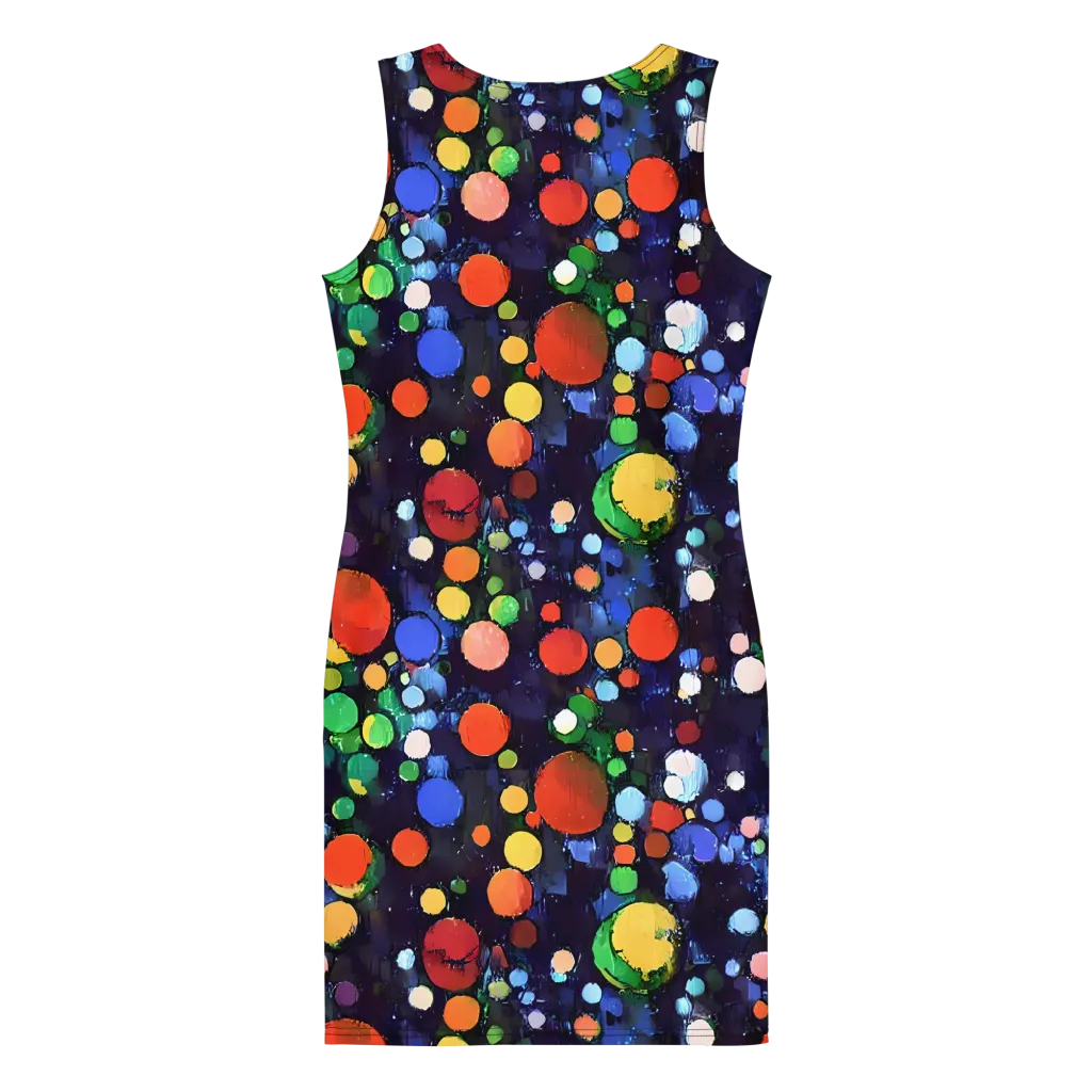 Painted Planetarium on Bodycon Dress — Back