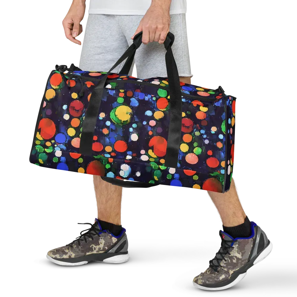 Painted Planetarium on Duffle Bag — Front