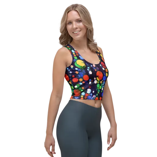 Painted Planetarium on a Crop Top