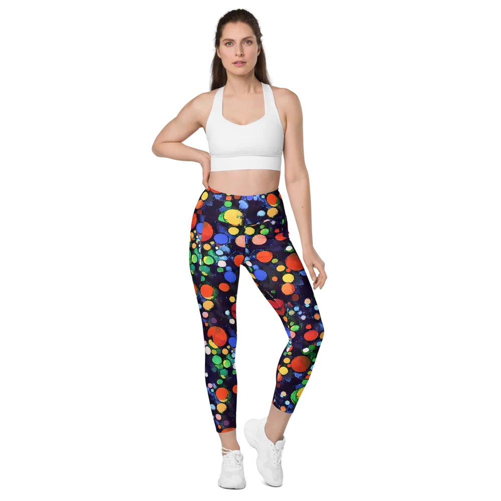 Painted Planetarium on Leggings with Pockets — Front