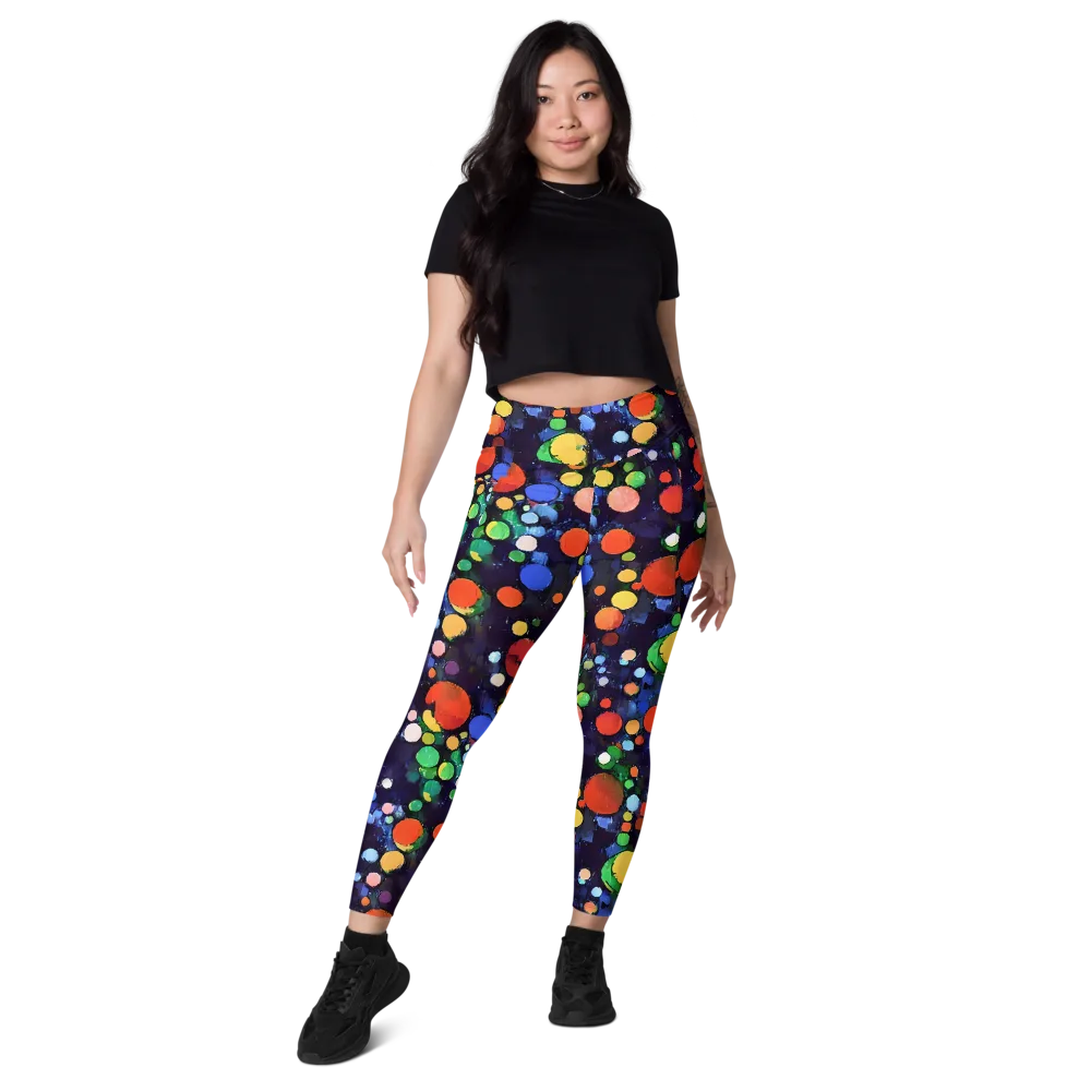 Painted Planetarium on Leggings with Pockets — Front