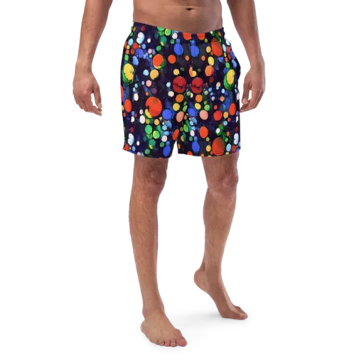 Painted Planetarium on a Swim Trunks