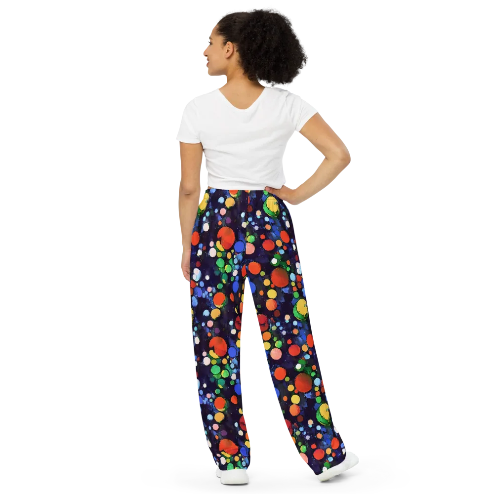 Painted Planetarium on Wide-Leg Pants — Back