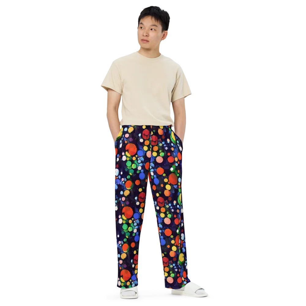 Painted Planetarium on Wide-Leg Pants — Front