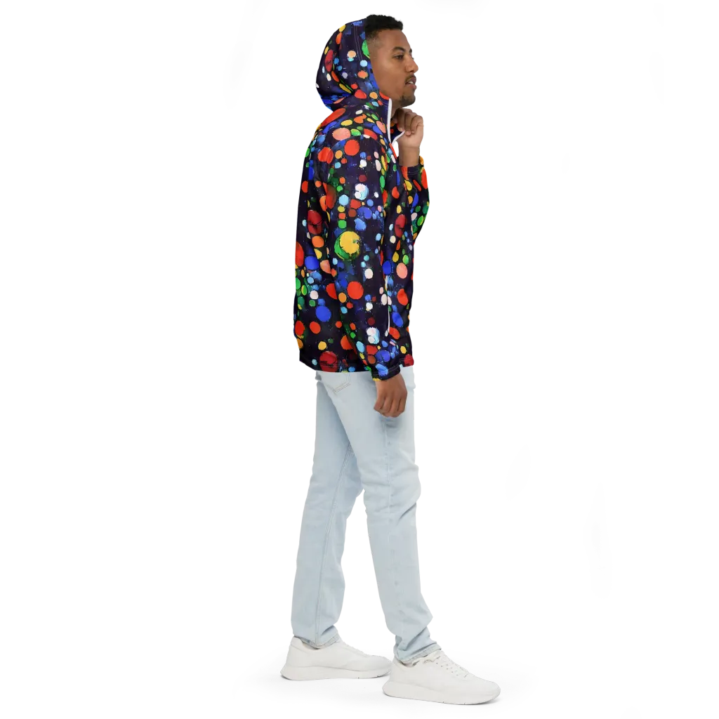 Painted Planetarium on Men's Windbreaker — Right