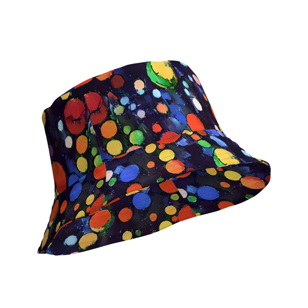 Painted Planetarium on Reversible Bucket Hat — Product details Outside
