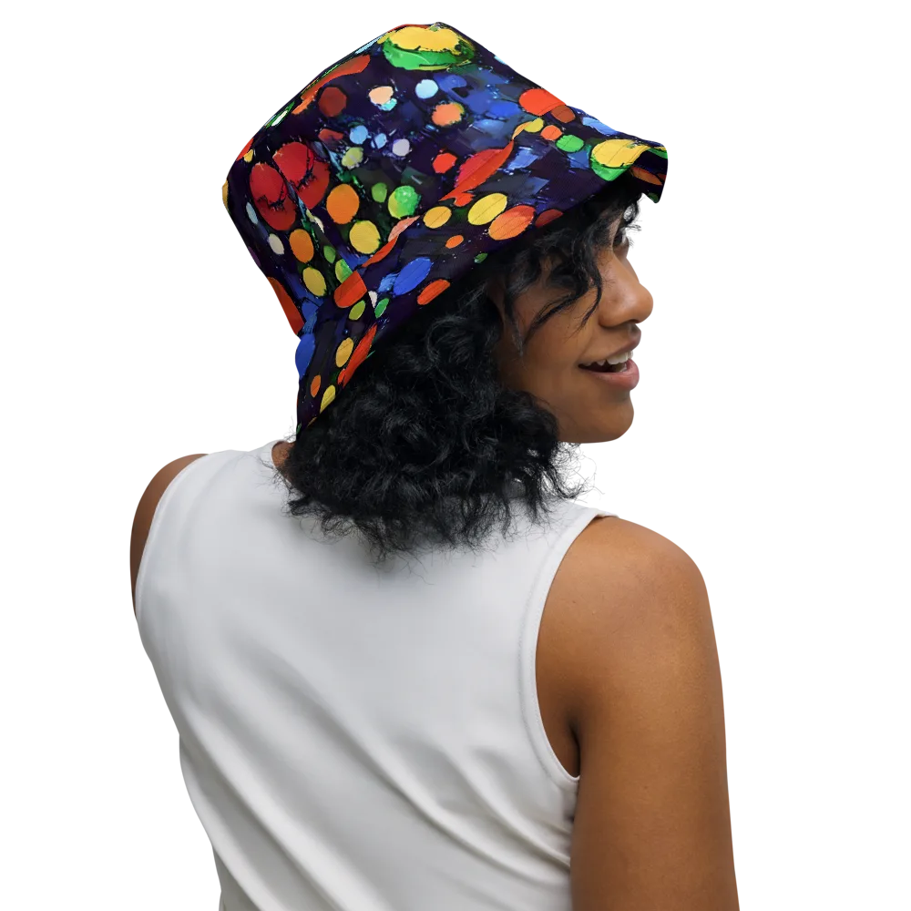 Painted Planetarium on Reversible Bucket Hat — Right Outside