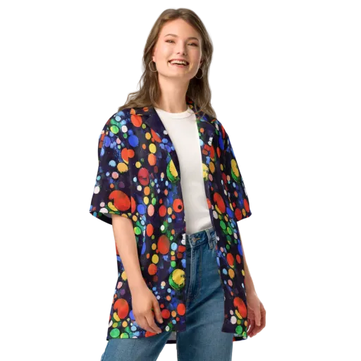 Painted Planetarium on a Button Shirt