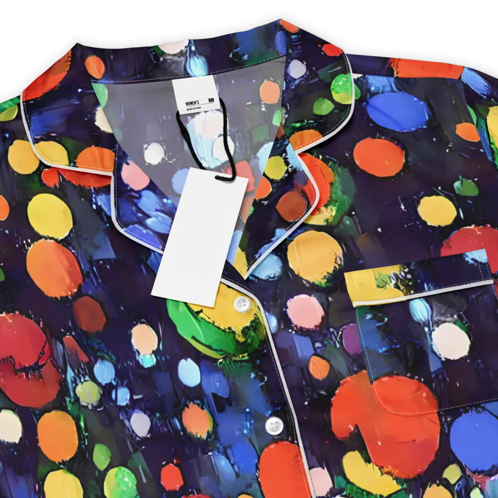 Painted Planetarium on Women's Short Sleeve Pajama Top — Product details