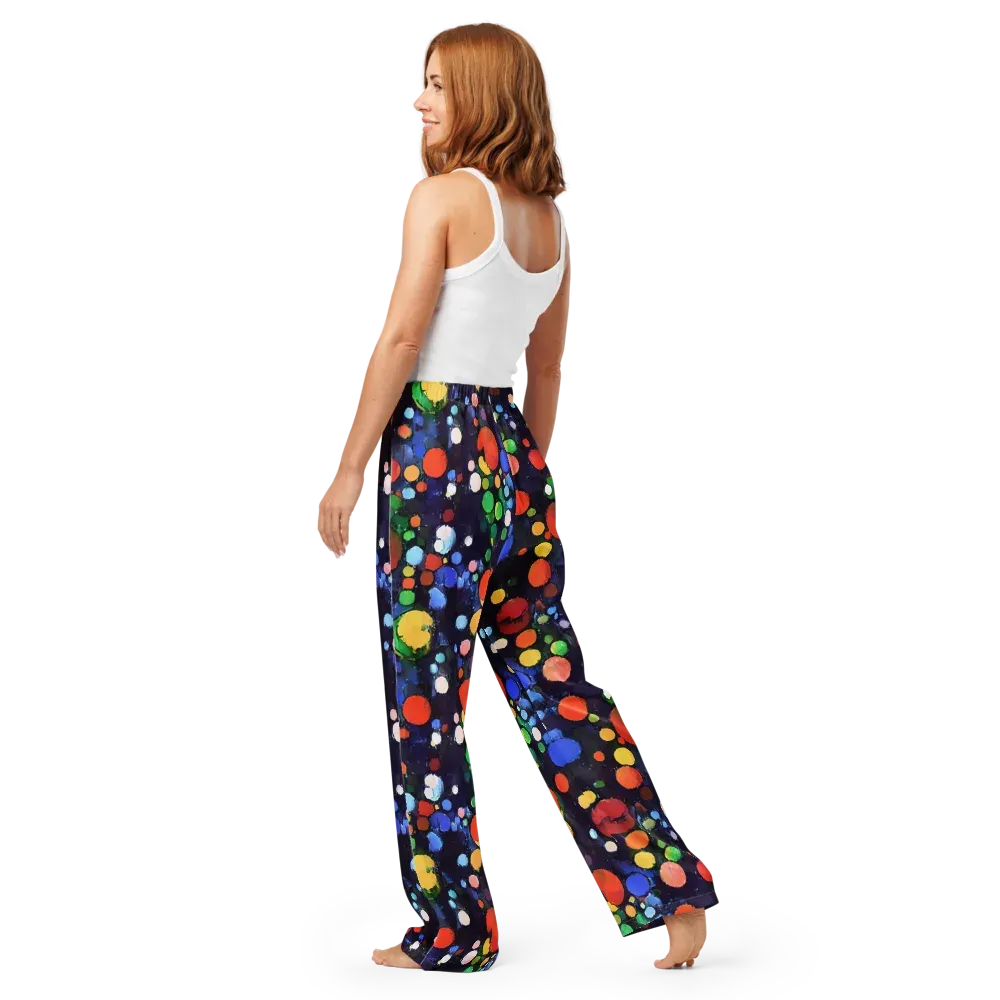 Painted Planetarium on Women's Pajama Pants — Back