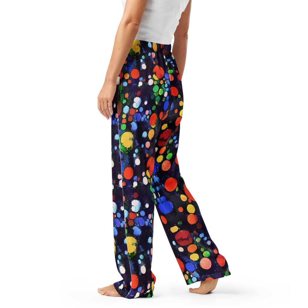 Painted Planetarium on Women's Pajama Pants — Left