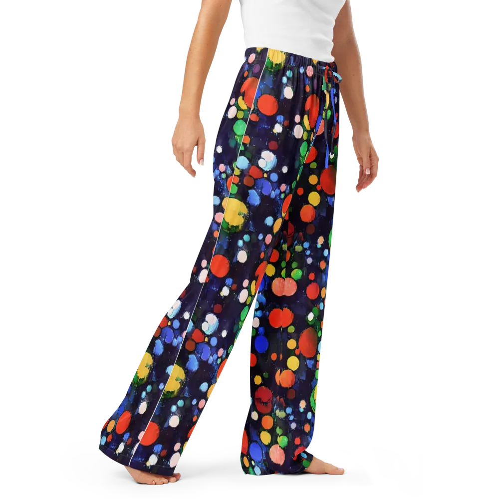 Painted Planetarium on Women's Pajama Pants — Right Front