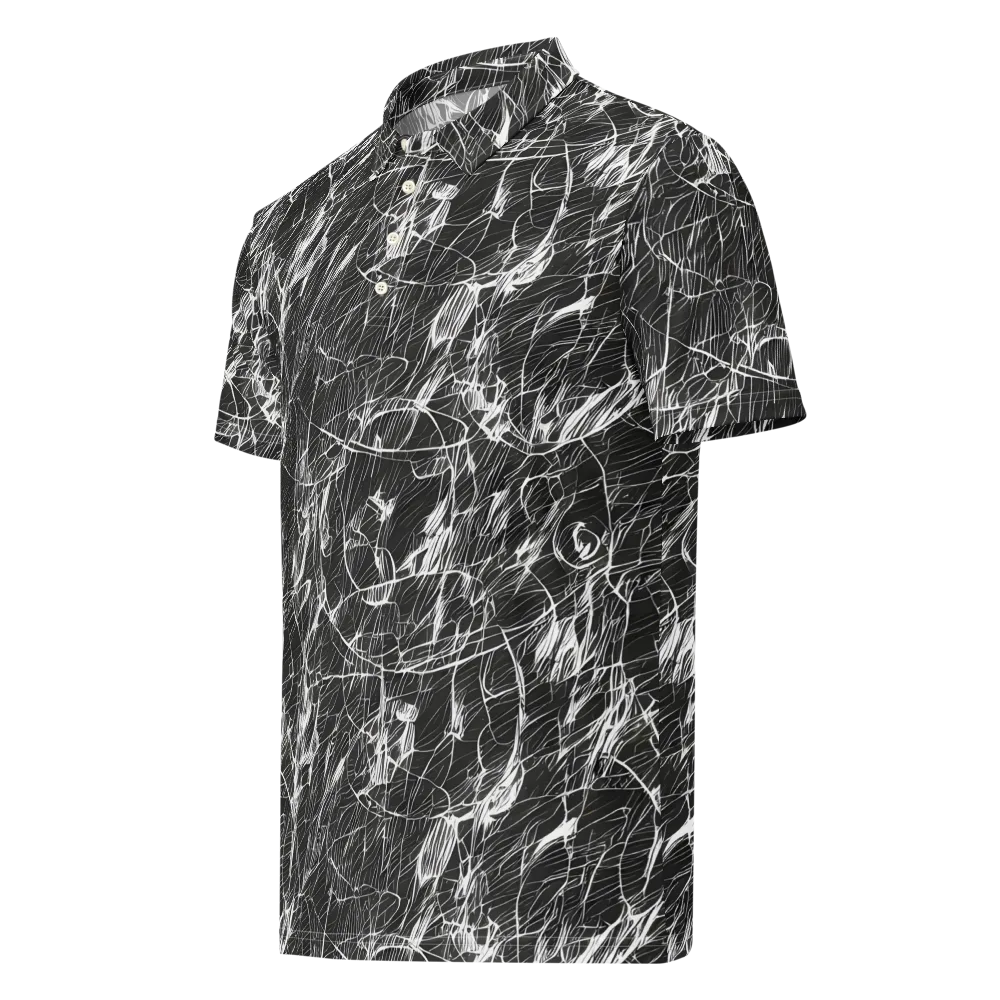 Ink Voltage on Men's Slim Fit Polo Shirt — Left Front