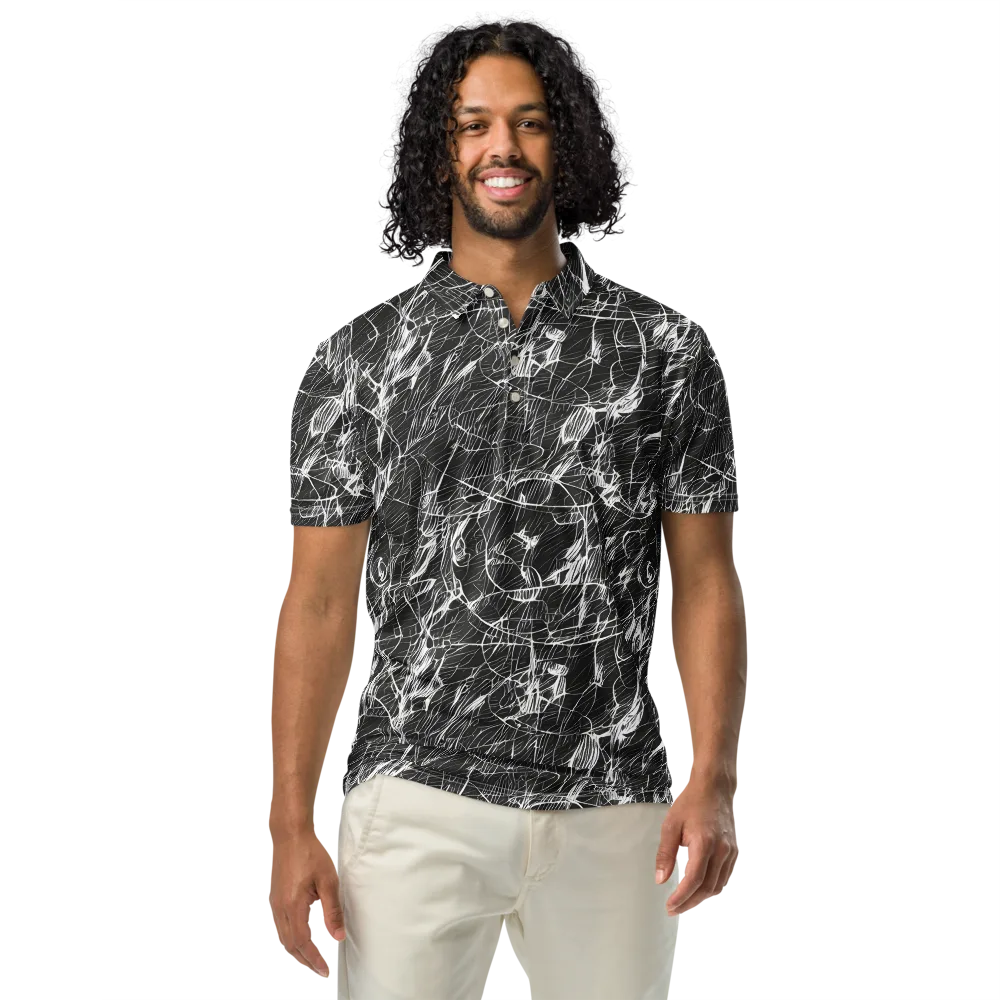 Ink Voltage on Men's Slim Fit Polo Shirt — Front