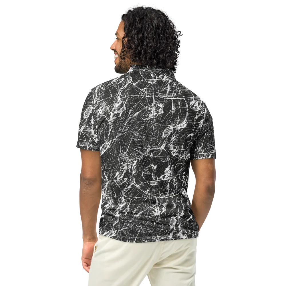 Ink Voltage on Men's Slim Fit Polo Shirt — Back