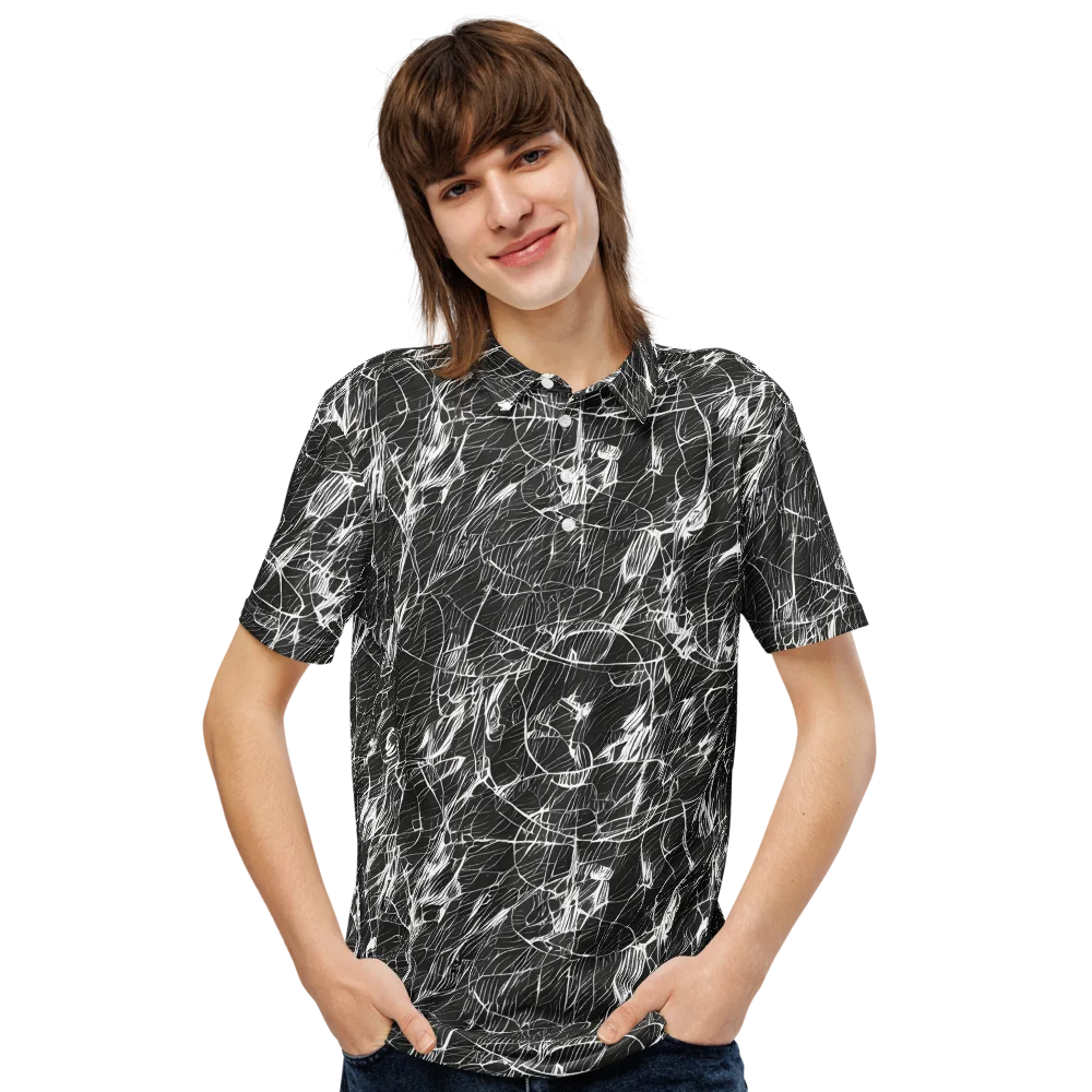 Ink Voltage on Men's Slim Fit Polo Shirt — Front
