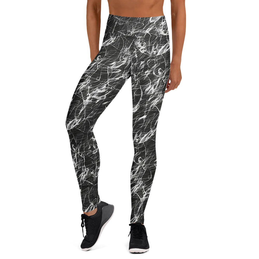 Ink Voltage on Yoga Leggings — Front