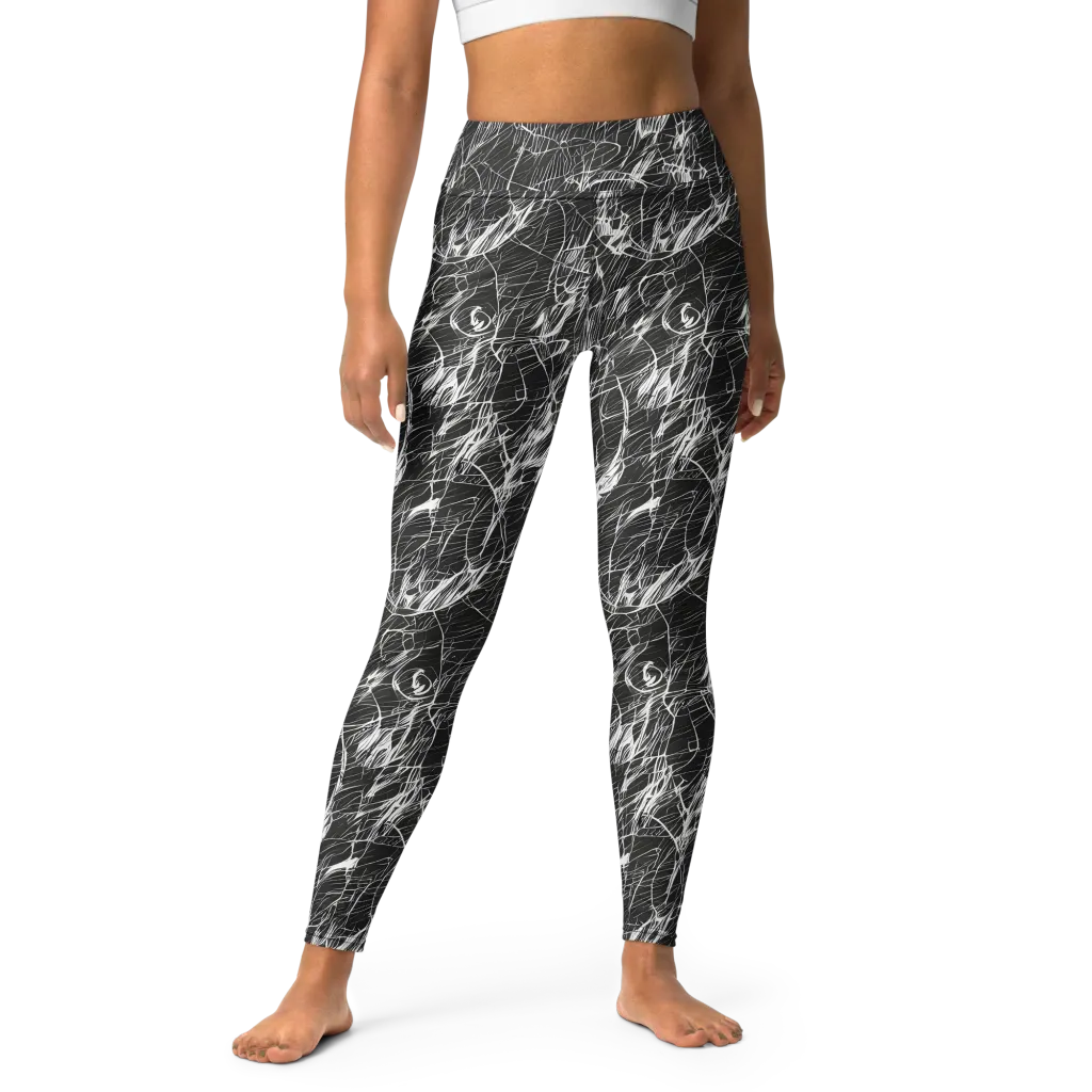 Ink Voltage on Yoga Leggings — Front