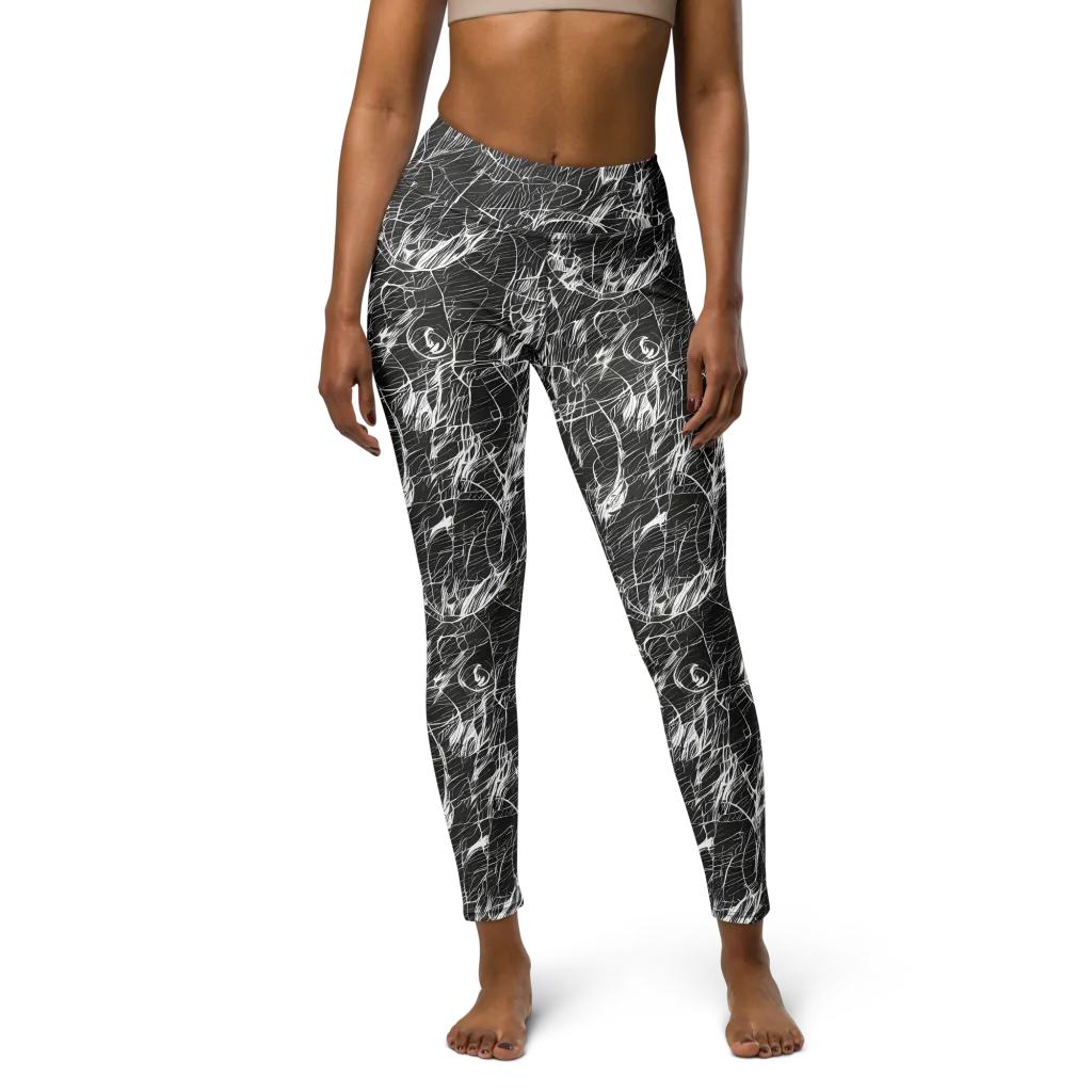 Ink Voltage on Yoga Leggings — Front