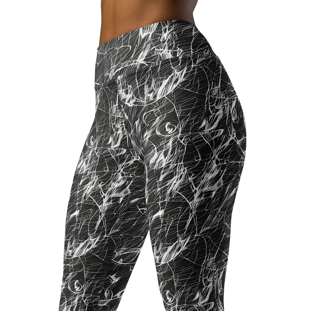 Ink Voltage on Yoga Leggings — Left Front