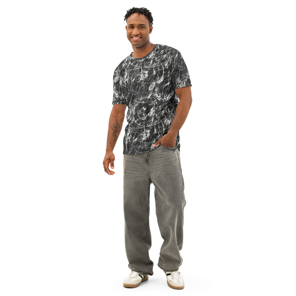 Ink Voltage on Men's Cotton Crew Neck T-Shirt — Front