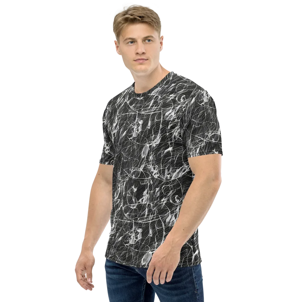 Ink Voltage on Men's Crew Neck T-Shirt — Left
