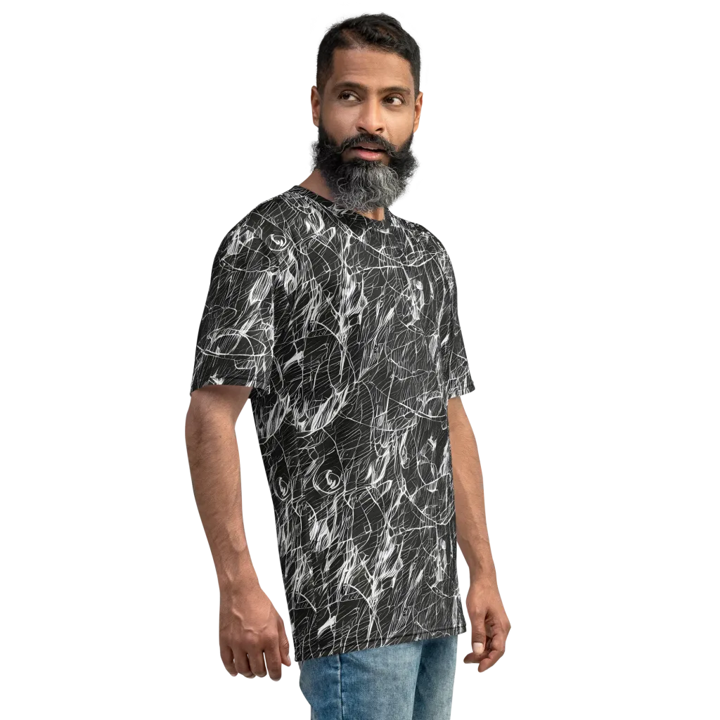 Ink Voltage on Men's Crew Neck T-Shirt — Right