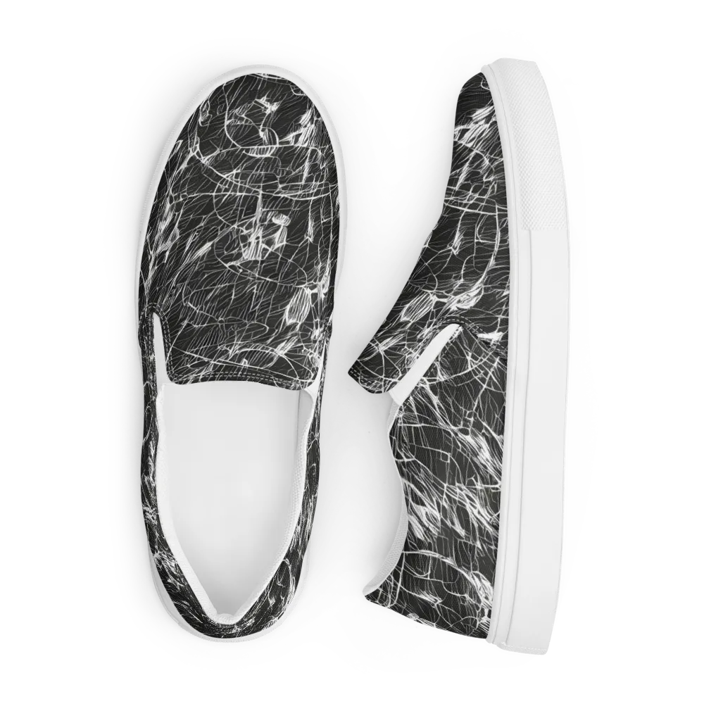 Ink Voltage on Men's Slip-On Canvas Shoes — Front