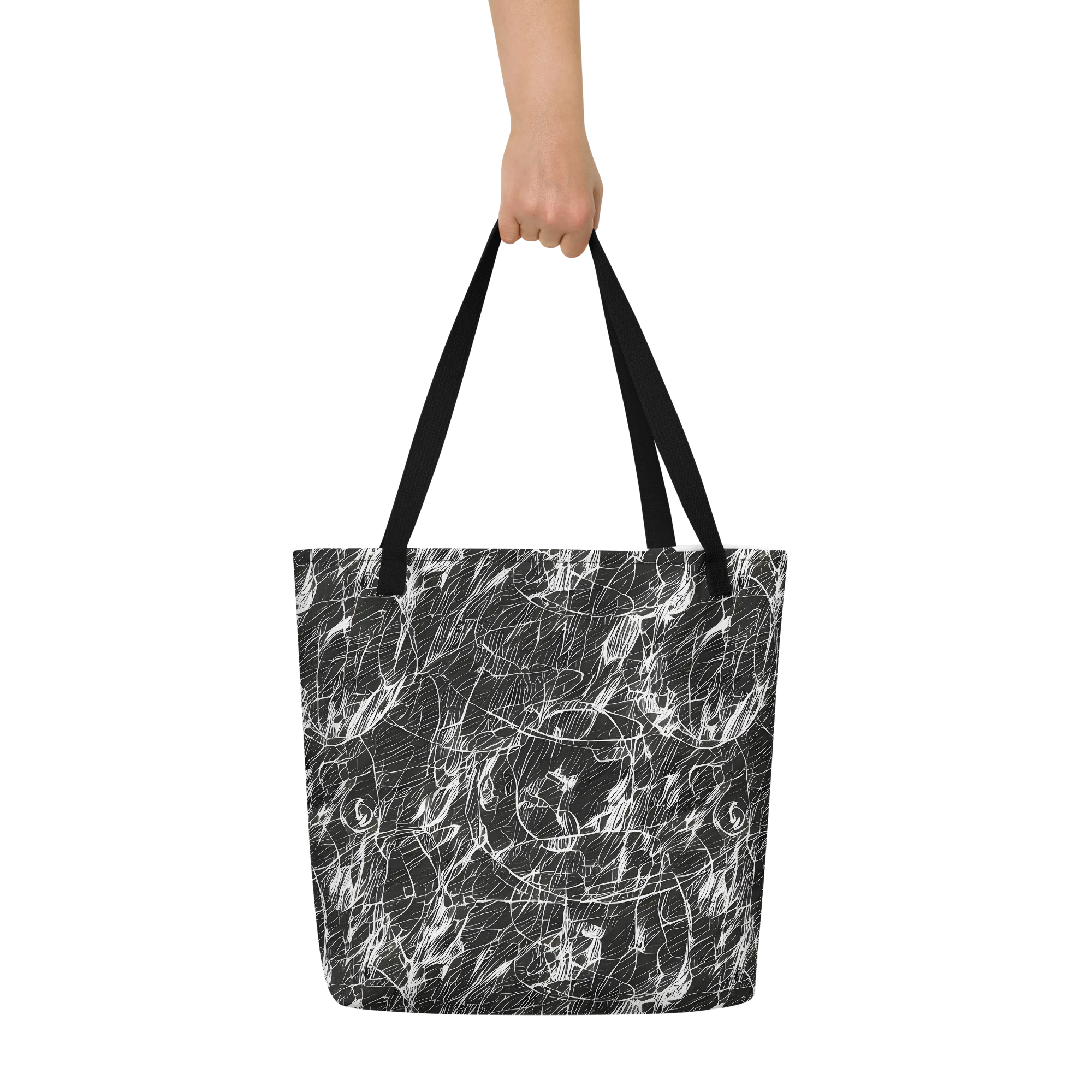 Ink Voltage on Large Tote Bag W/ Pocket — Front