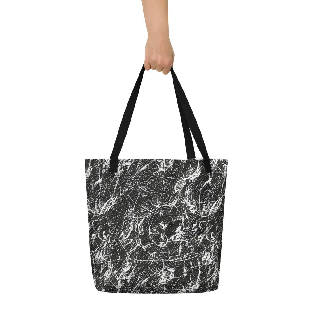 Ink Voltage on Large Tote Bag W/ Pocket — Front