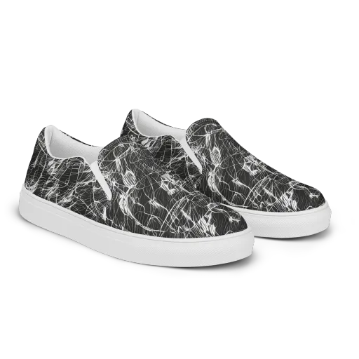 Ink Voltage on a Women's Slip-On Canvas Shoes