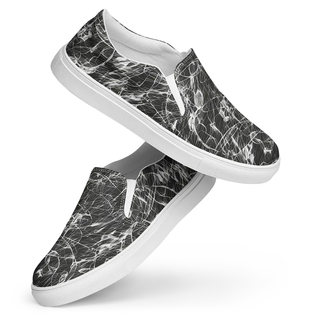 Ink Voltage on Women's Slip-On Canvas Shoes — Front