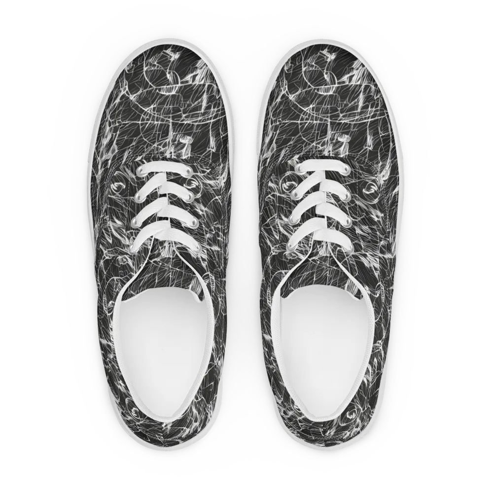 Ink Voltage on Men's Lace-Up Canvas Shoes — Front