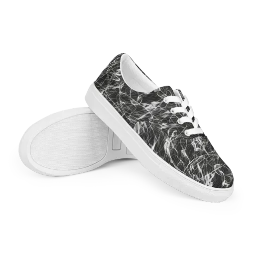 Ink Voltage on a Men's Lace-Up Canvas Shoes