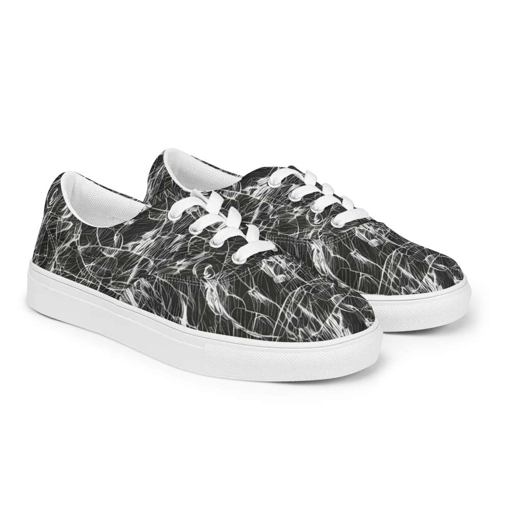 Ink Voltage on Men's Lace-Up Canvas Shoes — Right Front