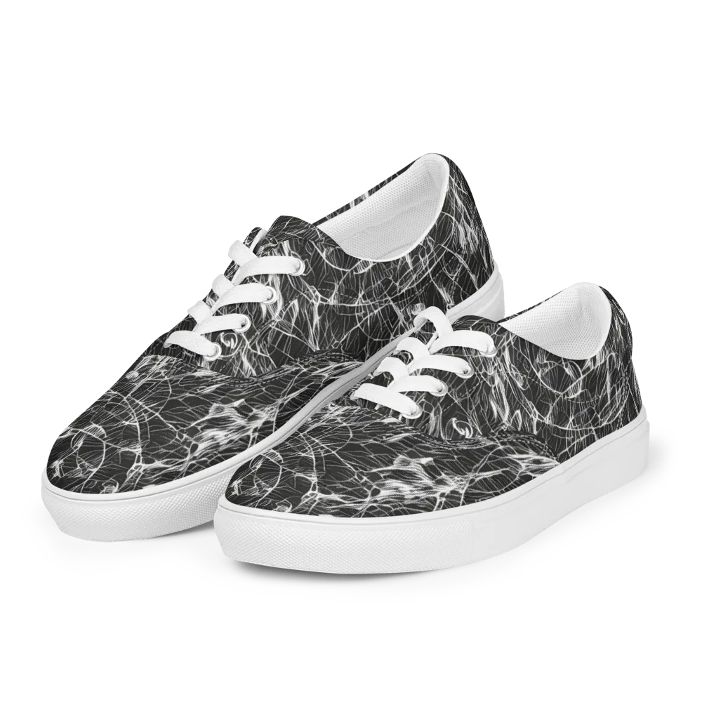 Ink Voltage on Men's Lace-Up Canvas Shoes — Left Front