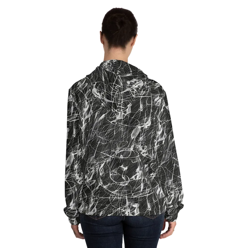 Ink Voltage on Women's Full-Zip Hoodie — Back On Person