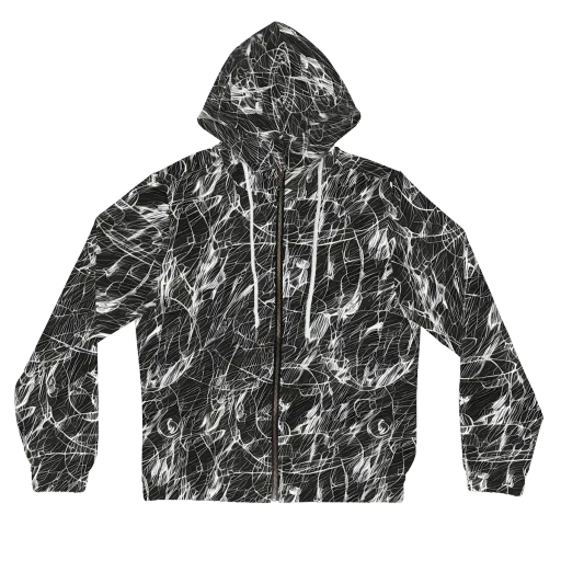 Ink Voltage on a Women's Full-Zip Hoodie