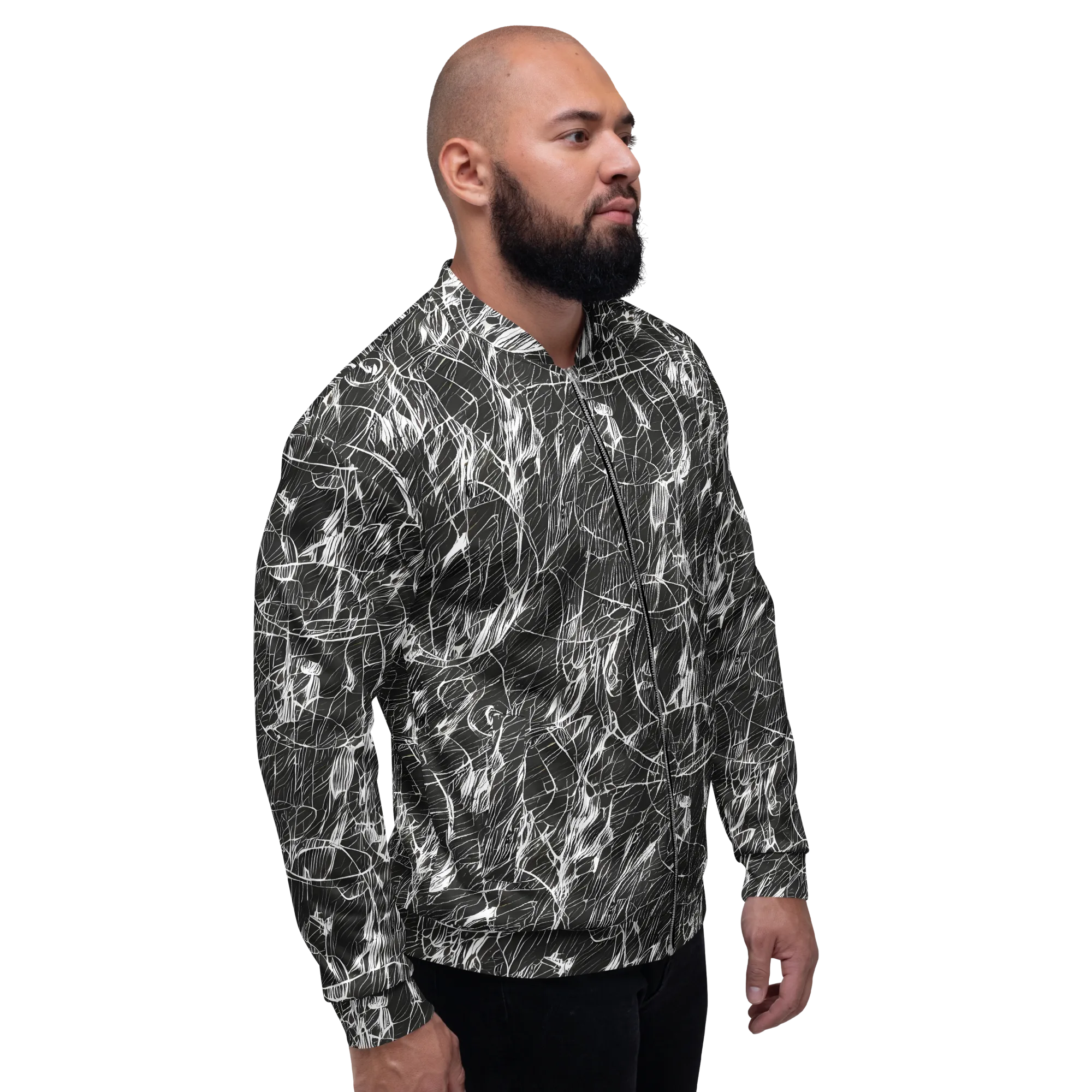 Ink Voltage on Bomber Jacket — Right